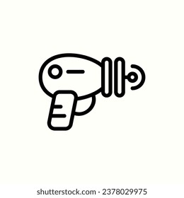 galaxy gun icon, isolated icon in light background, perfect for website, blog, logo, graphic design, social media, UI, mobile app