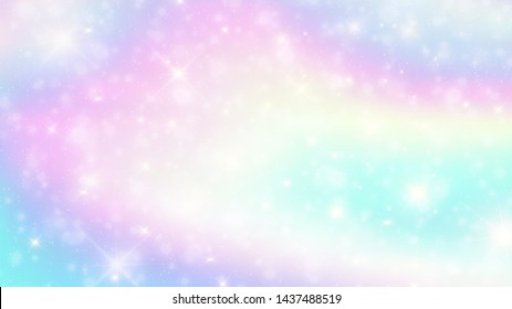 Galaxy holographic fantasy background. EPS 10