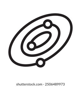 Galaxy icon Black line art vector logo