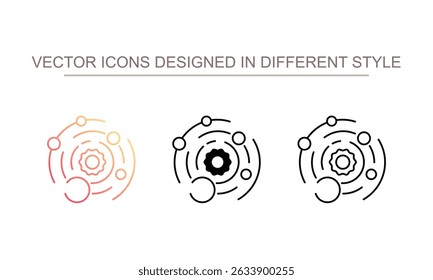 Galaxy icon design with white background stock illustration