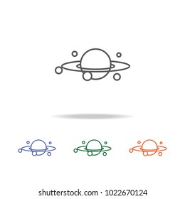 Galaxy icon. Element of a space multi colored icon for mobile concept and web apps. Thin line icon for website design and development, app development. Premium icon on white background