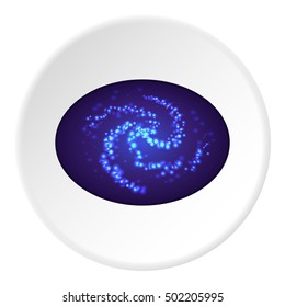 Galaxy icon. Flat illustration of galaxy vector icon for web