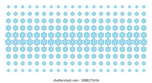 Galaxy icon halftone pattern, constructed for backgrounds, covers, templates and abstract concepts. Vector galaxy pictograms organized into halftone grid.