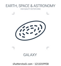 galaxy icon. high quality line galaxy icon on white background. from earth space astronomy collection flat trendy vector galaxy symbol. use for web and mobile