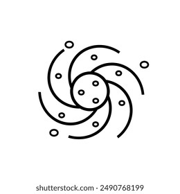Galaxy icon isolated on white background.
