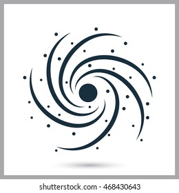 Galaxy icon on the background