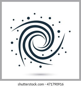 Galaxy icon on the background