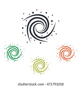 Galaxy icon on the background
