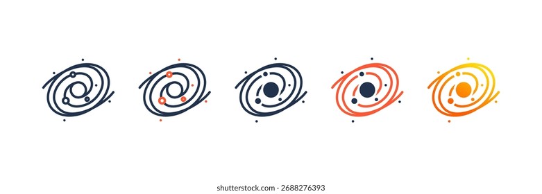 Galaxy icon set multiple style collection