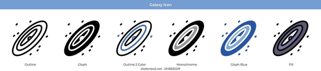 Galaxy Icon Set Vector Design
