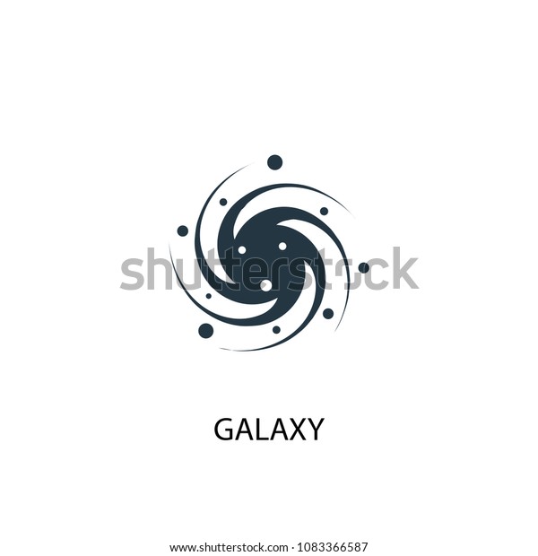 Galaxy Icon Simple Element Illustration Galaxy Stock Vector (Royalty ...