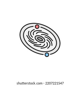 Galaxy icon. Solar system vector. High quality coloured vector illustration.