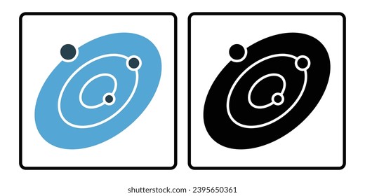 galaxy icon. solid icon style, duo tone. simple vector design editable