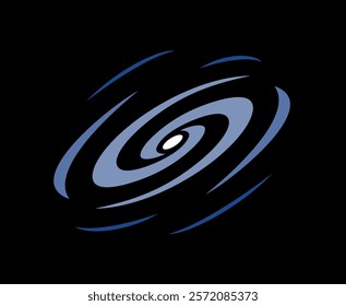 Galaxy icon. Symbol of space, astronomy or universe. Object of observation of astronomers.