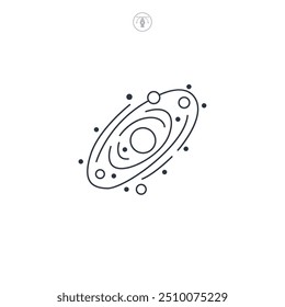 Galaxy icon symbol vector illustration isolated on white background