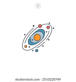 Galaxy icon symbol vector illustration isolated on white background