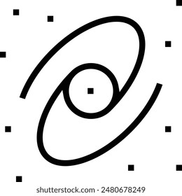 galaxy icon. Thin linear style design isolated on white background