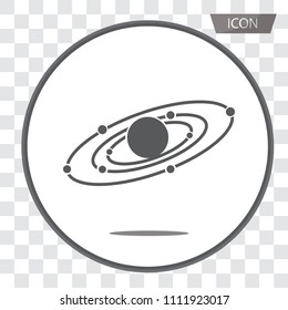 Galaxy icon vector isolated on background.
