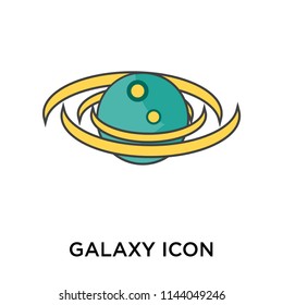 Galaxy icon vector isolated on white background for your web and mobile app design, Galaxy logo concept
