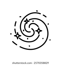 galaxy icon vector, line style icon