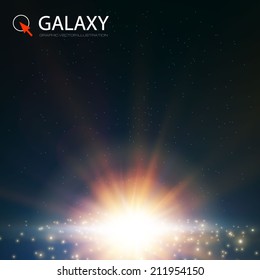 Galaxy light abstract background. Vector illustration