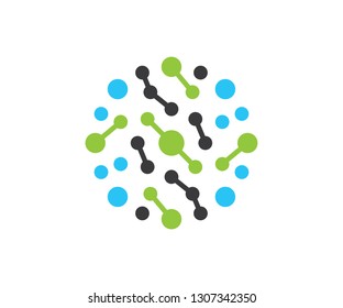 Galaxy Line Circle Abstract Icon Molecule Science Symbol