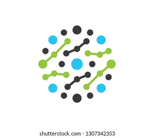 Galaxy Line Circle Abstract Icon Molecule Science Symbol