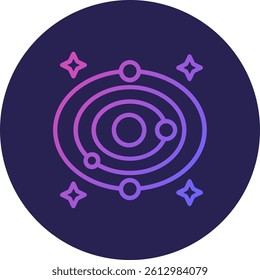 Galaxy Line Circle Gradient Style