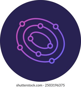 Galaxy Line Gradient Icon Design