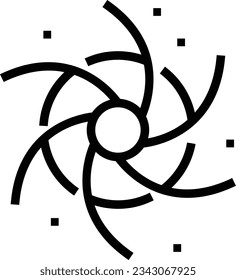 Icono de línea de galaxia - Icono único, vector