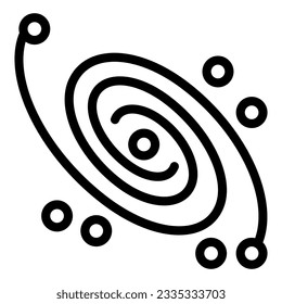 Galaxy line icon. Universe vector illustration isolated on white. Space outline style design, designed for web and app. Eps 10