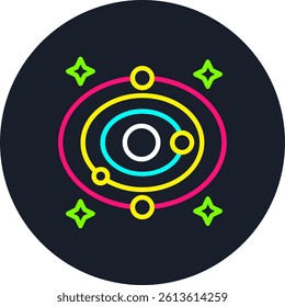 Galaxy Line Multi Colour Circle