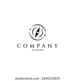 galaxy logo with compass icon in abstract design style