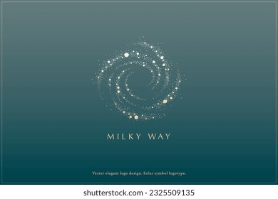 Galaxy logo design, Minimal logotype, Stars, Milkyway logo, Celestial logo design, Minimal, Minimalistic