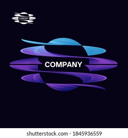 Galaxy logo design vector template
