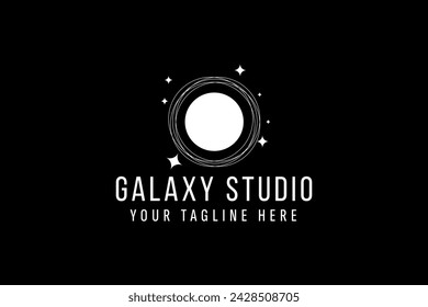 Ilustración del icono del vector del logotipo de galaxia