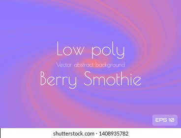 Galaxy low poly light lilac red spiral abstract background. Textured Pattern. Vector illustration