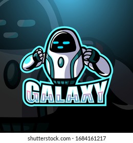 Galaxy mascot esport logo design