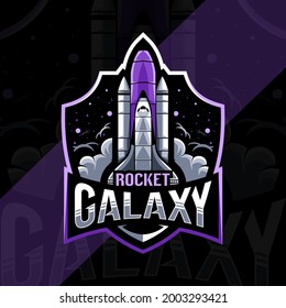 Galaxy mascot logo esport template design