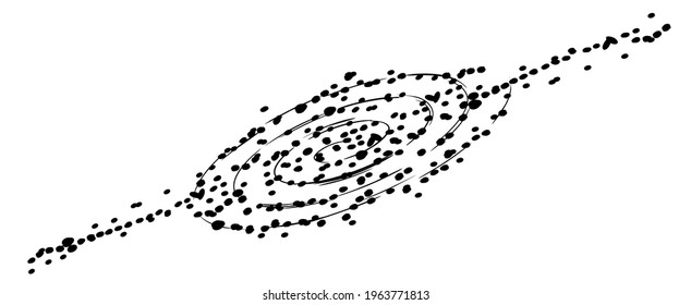 Galaxy, Milky Way. Illustrations on the theme astrology, astronomy, esotericism, prediction of the future.  