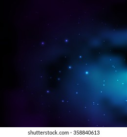Galaxy. Milky way stars and star-dust in deep space / cosmos. Stars of a planet and galaxy in a free space. A glorious, rich star forming nebula.