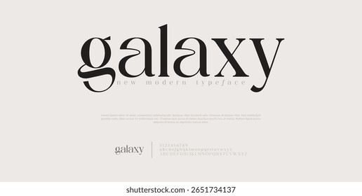 Galaxy Minimal modern logo alphabet font. Typography abstract minimalist sans serif technology, electronic, digital, music, movie, creative logos fonts. vector illustration