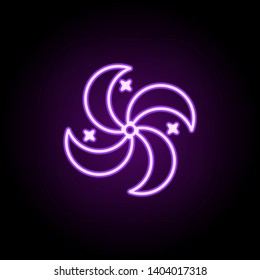 galaxy neon icon. Elements of Cartooning space set. Simple icon for websites, web design, mobile app, info graphics
