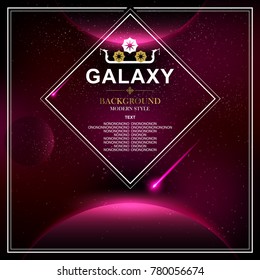 Galaxy night sky beautiful with pole stars. Colorful background.