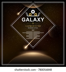 Galaxy night sky beautiful with pole stars. Colorful background.