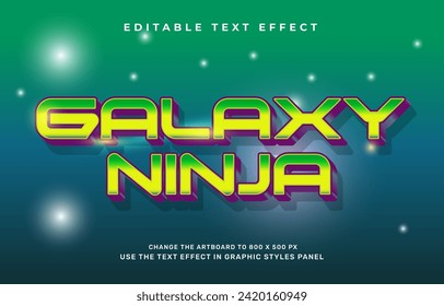 
Galaxy ninja editable text effect template