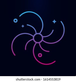 Galaxy nolan icon. Simple thin line, outline vector of web icons for ui and ux, website or mobile application