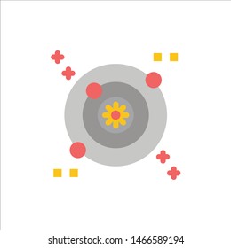 Galaxy, Orbit, Space  Flat Color Icon. Vector icon banner Template. Vector Icon Template background