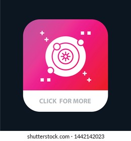 Galaxy, Orbit, Space Mobile App Button. Android and IOS Glyph Version