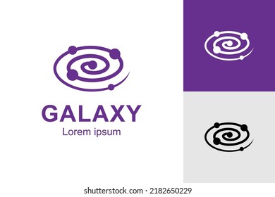 galaxy planet logo icon symbol for astronomy logo design